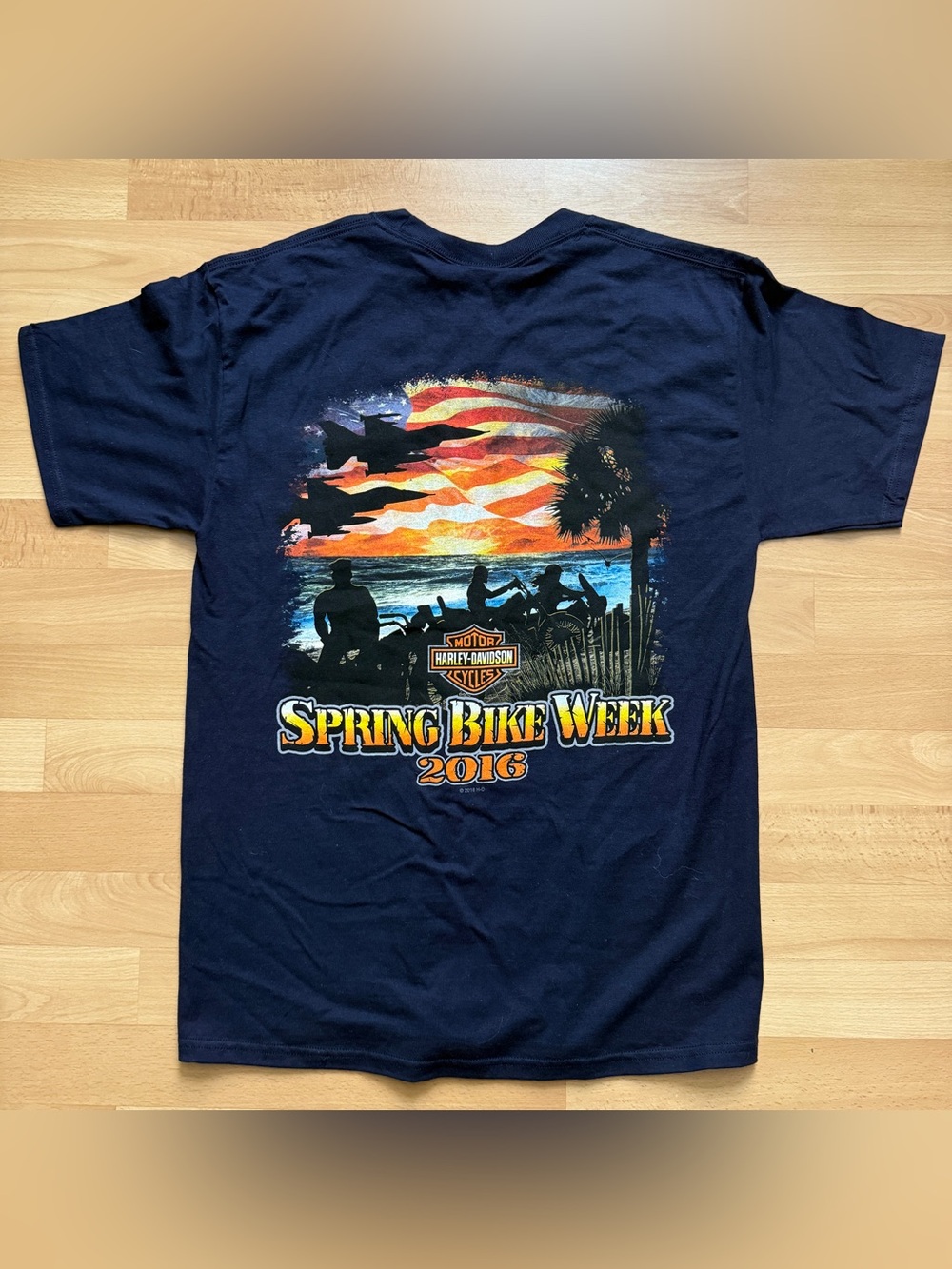 Harley-Davidson Navy Short Sleeve Tee 2016 Bike Week Graphic